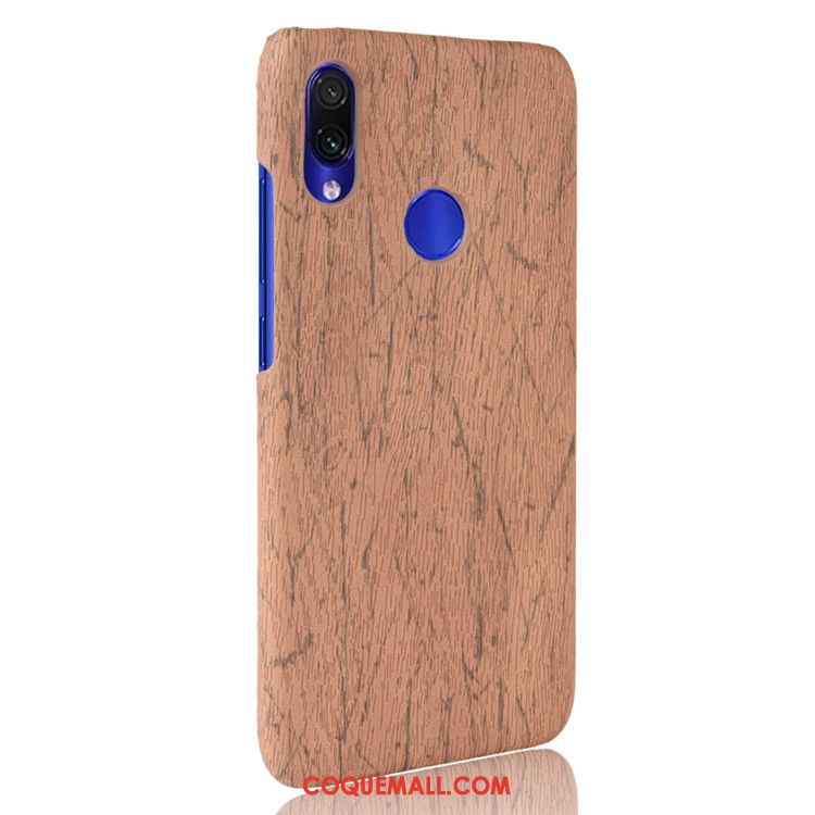 Étui Redmi 7 Protection Grain De Bois Téléphone Portable, Coque Redmi 7 Qualité Violet Beige