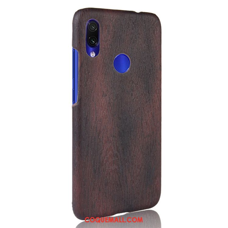 Étui Redmi 7 Protection Grain De Bois Téléphone Portable, Coque Redmi 7 Qualité Violet Beige