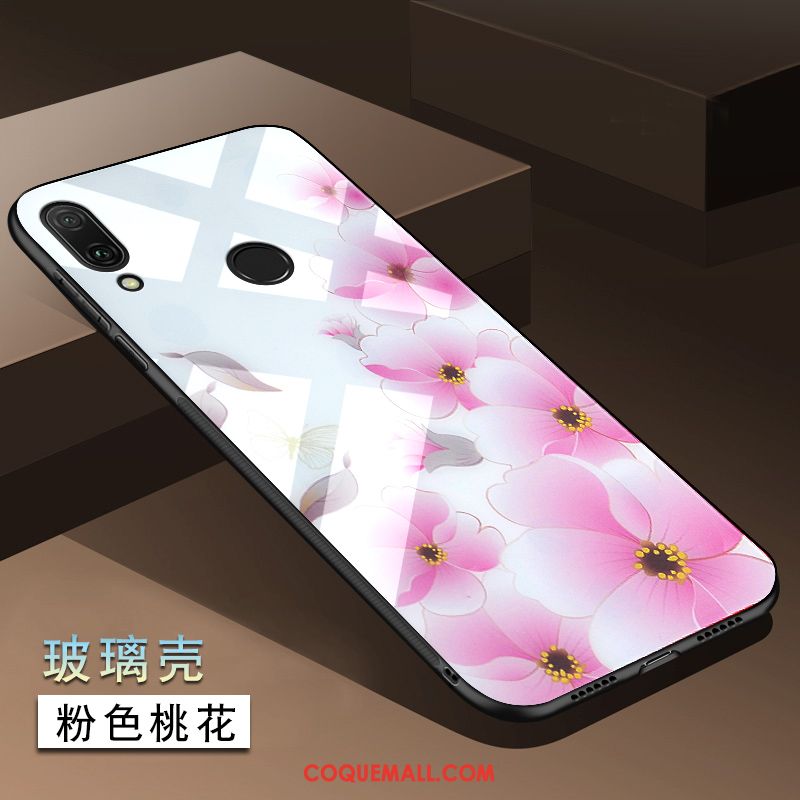 Étui Redmi 7 Verre Fluide Doux Cadeau, Coque Redmi 7 Personnalité Petit Beige