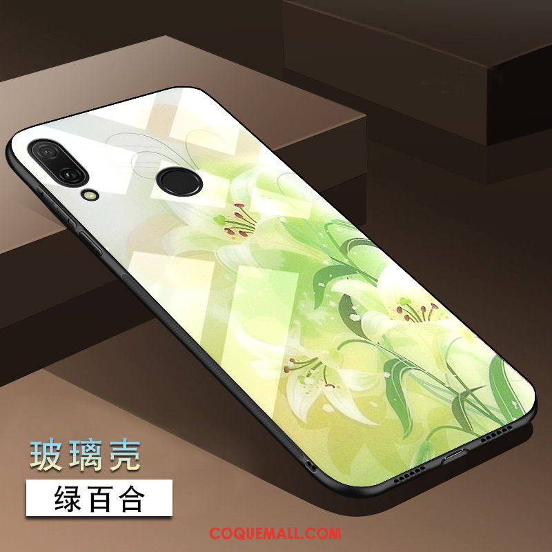 Étui Redmi 7 Verre Fluide Doux Cadeau, Coque Redmi 7 Personnalité Petit Beige