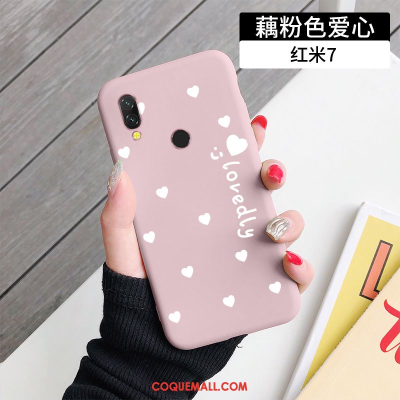 Étui Redmi 7 Étoile Simple Protection, Coque Redmi 7 Bleu Petit Beige