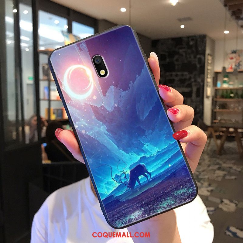 Étui Redmi 8a Bleu Mode Tout Compris, Coque Redmi 8a Protection Rouge Beige