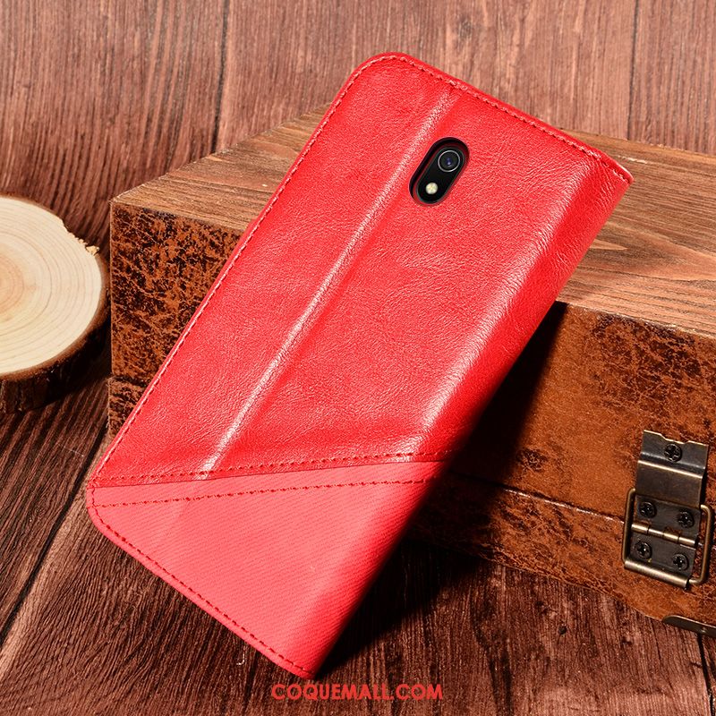 Étui Redmi 8a Carte Protection Incassable, Coque Redmi 8a Tout Compris En Cuir Braun Beige