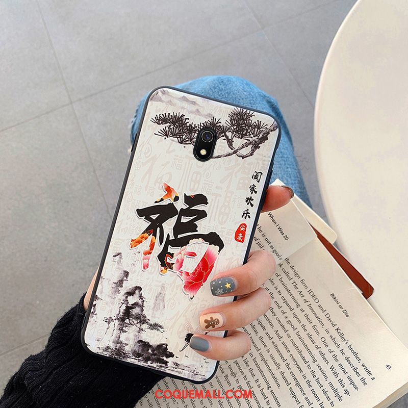 Étui Redmi 8a Dessin Animé Incassable Téléphone Portable, Coque Redmi 8a Amoureux Fluide Doux Beige