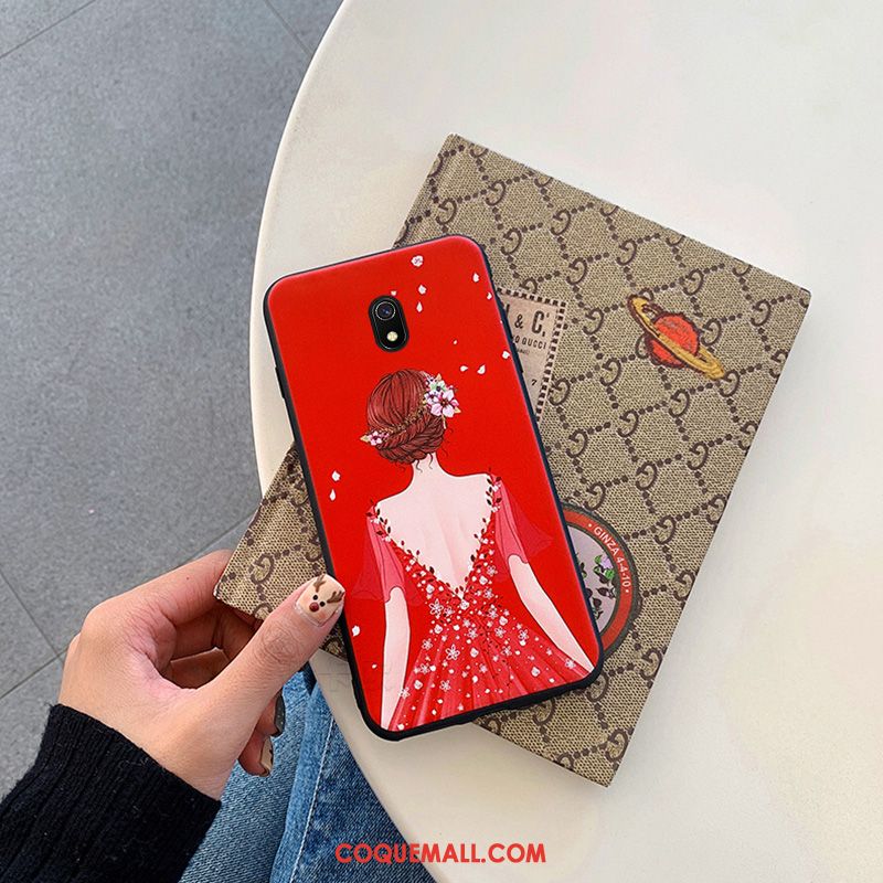 Étui Redmi 8a Dessin Animé Incassable Téléphone Portable, Coque Redmi 8a Amoureux Fluide Doux Beige