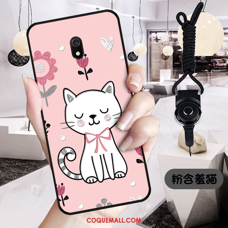 Étui Redmi 8a Dessin Animé Rouge Silicone, Coque Redmi 8a Protection Fluide Doux Beige