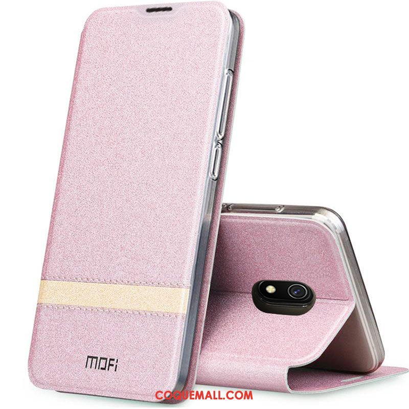 Étui Redmi 8a Incassable Rouge Créatif, Coque Redmi 8a Petit Clamshell Beige