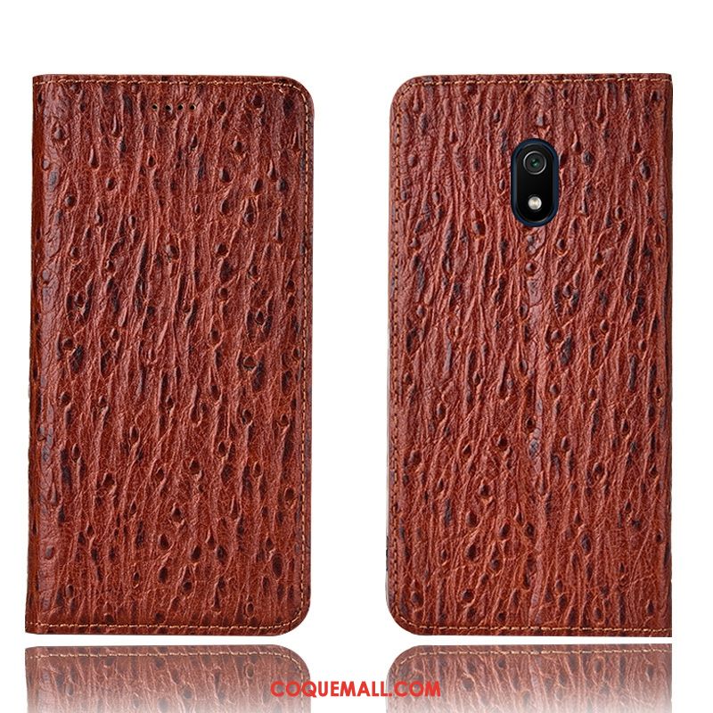 Étui Redmi 8a Incassable Téléphone Portable Tout Compris, Coque Redmi 8a Modèle Fleurie Oiseau Beige