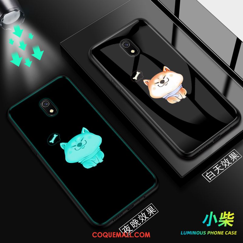 Étui Redmi 8a Lumineuses Dessin Animé Petit, Coque Redmi 8a Protection Noir Beige