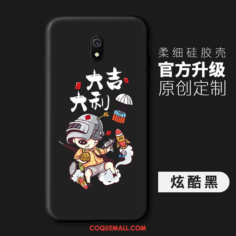 Étui Redmi 8a Mode Net Rouge Fluide Doux, Coque Redmi 8a Tendance Protection Beige