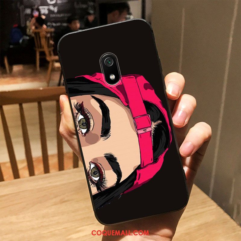 Étui Redmi 8a Noir Amoureux Rouge, Coque Redmi 8a Silicone Tout Compris Beige