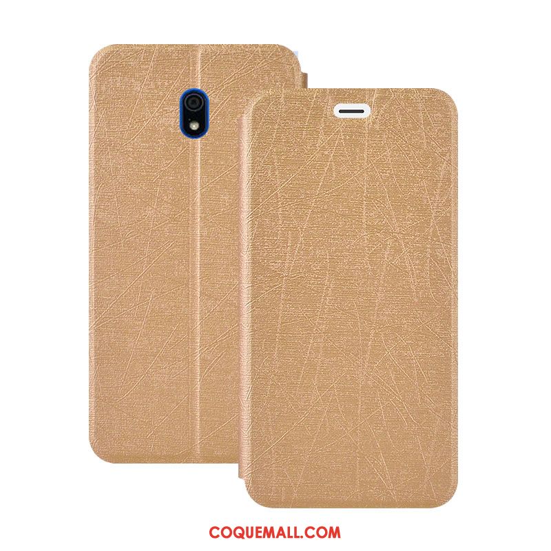 Étui Redmi 8a Téléphone Portable Rouge Fluide Doux, Coque Redmi 8a Petit Bordure Beige