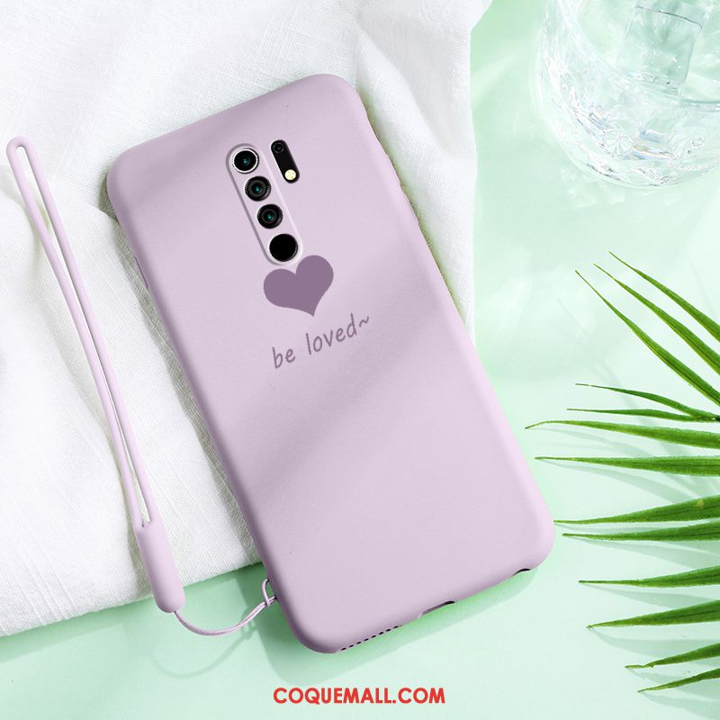 Étui Redmi 9 Amour Marque De Tendance Protection, Coque Redmi 9 Téléphone Portable Silicone Beige