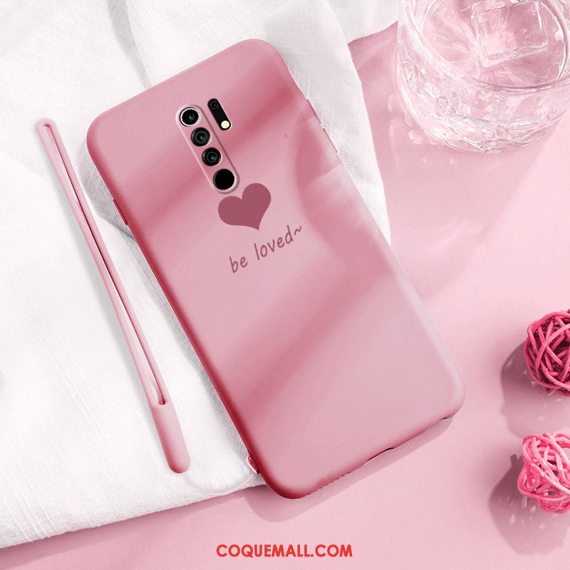 Étui Redmi 9 Amour Marque De Tendance Protection, Coque Redmi 9 Téléphone Portable Silicone Beige