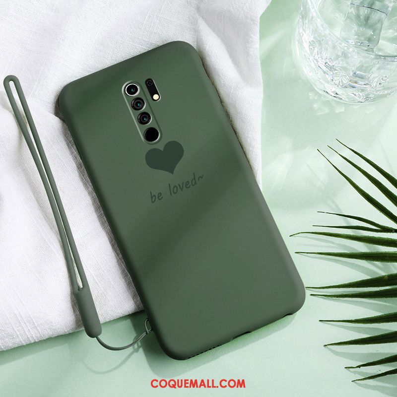 Étui Redmi 9 Amour Marque De Tendance Protection, Coque Redmi 9 Téléphone Portable Silicone Beige