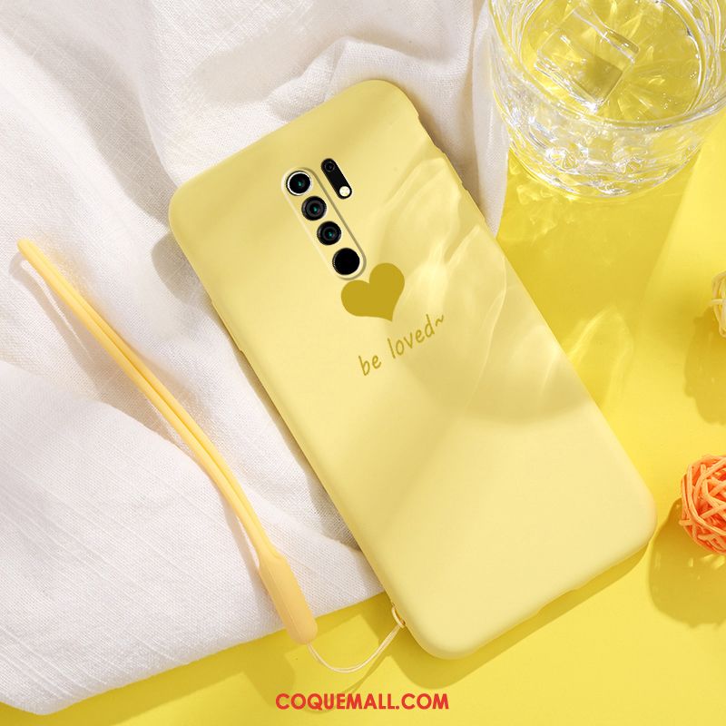 Étui Redmi 9 Amour Marque De Tendance Protection, Coque Redmi 9 Téléphone Portable Silicone Beige