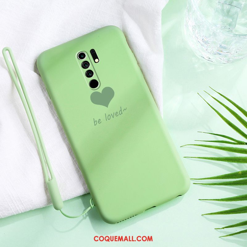 Étui Redmi 9 Amour Marque De Tendance Protection, Coque Redmi 9 Téléphone Portable Silicone Beige