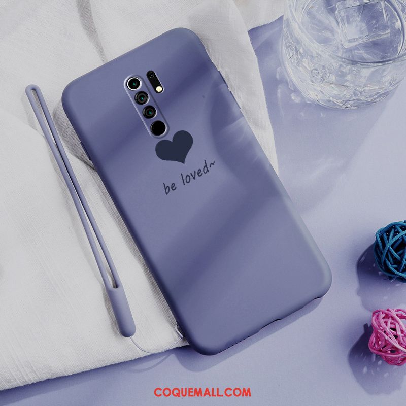 Étui Redmi 9 Amour Marque De Tendance Protection, Coque Redmi 9 Téléphone Portable Silicone Beige