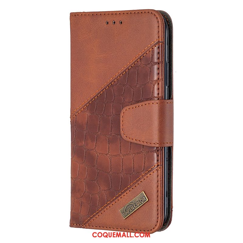 Étui Redmi 9 En Cuir Téléphone Portable Nouveau, Coque Redmi 9 Rouge Rose Beige