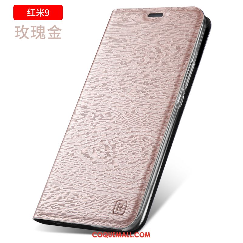 Étui Redmi 9 Incassable Tout Compris Protection, Coque Redmi 9 Silicone Petit Beige