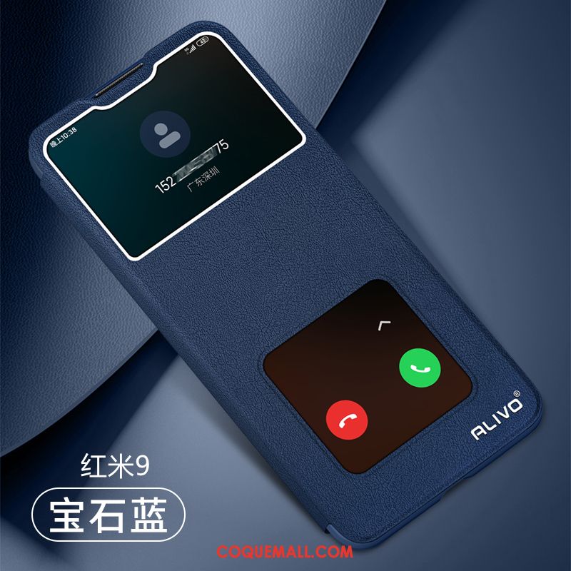 Étui Redmi 9 Incassable Vert Téléphone Portable, Coque Redmi 9 Rouge Silicone Beige