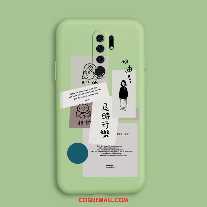 Étui Redmi 9 Nouveau Tout Compris Vert, Coque Redmi 9 Protection Très Mince Beige