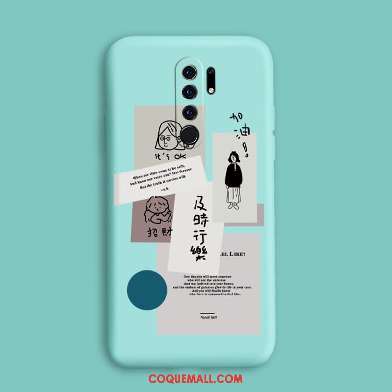 Étui Redmi 9 Nouveau Tout Compris Vert, Coque Redmi 9 Protection Très Mince Beige