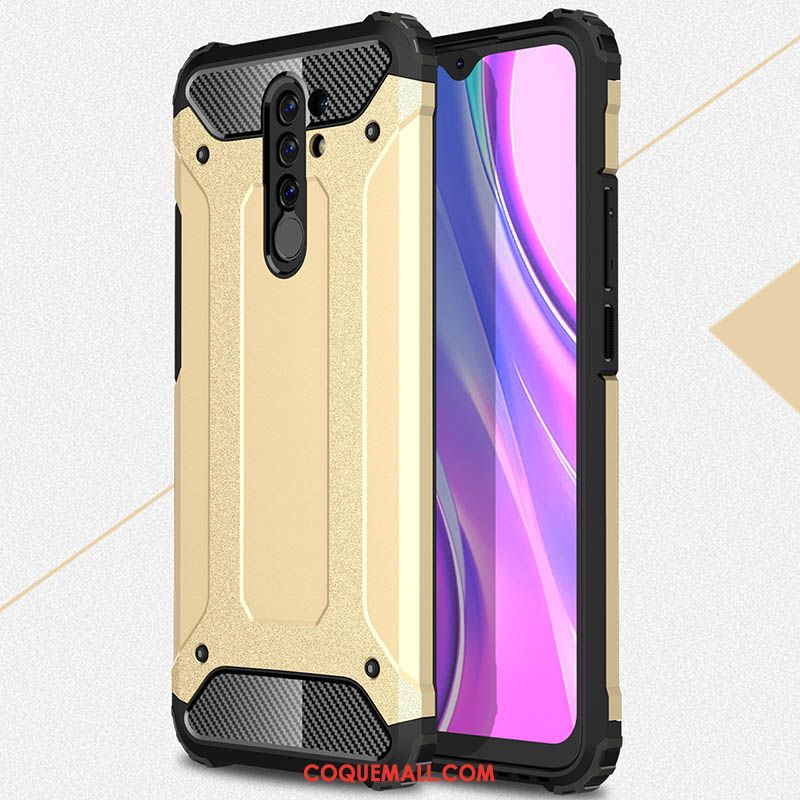 Étui Redmi 9 Téléphone Portable Protection Noir, Coque Redmi 9 Petit Ballon Beige