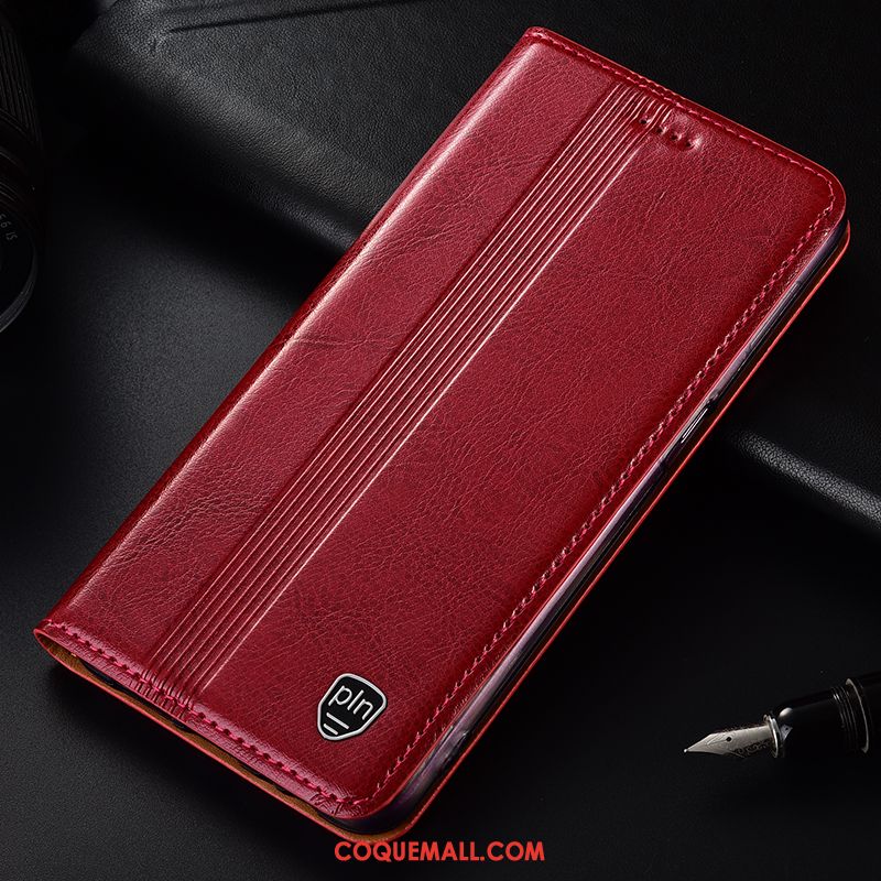 Étui Redmi Go Téléphone Portable Incassable Noir, Coque Redmi Go Protection Rouge Beige