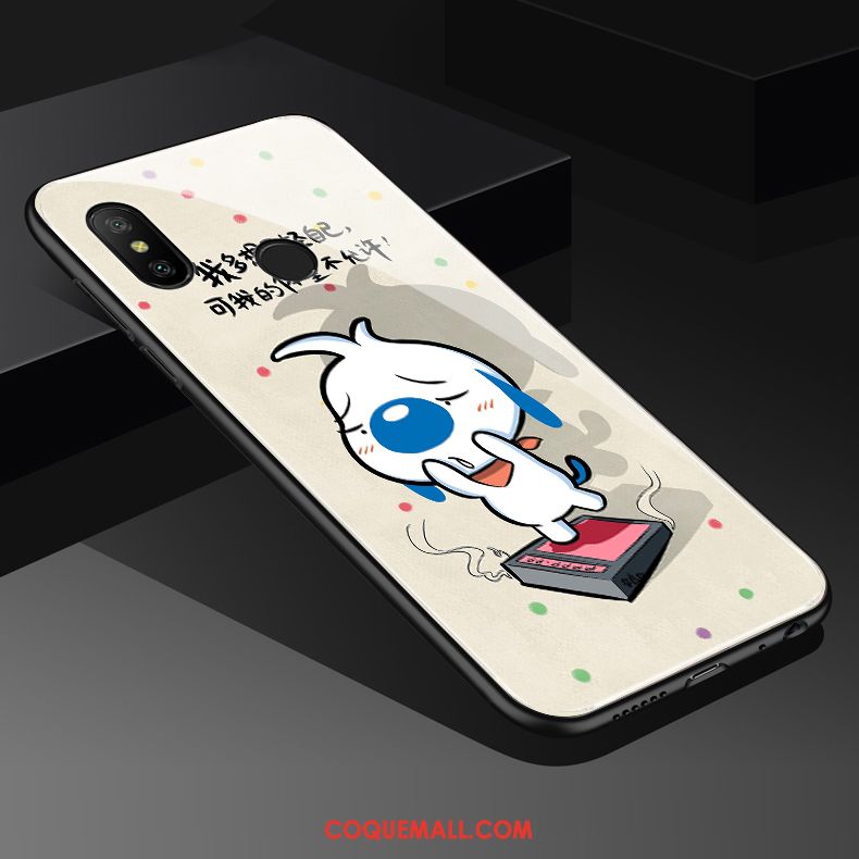 Étui Redmi Note 6 Pro Charmant Dessin Animé Marque De Tendance, Coque Redmi Note 6 Pro Incassable Chiens Beige