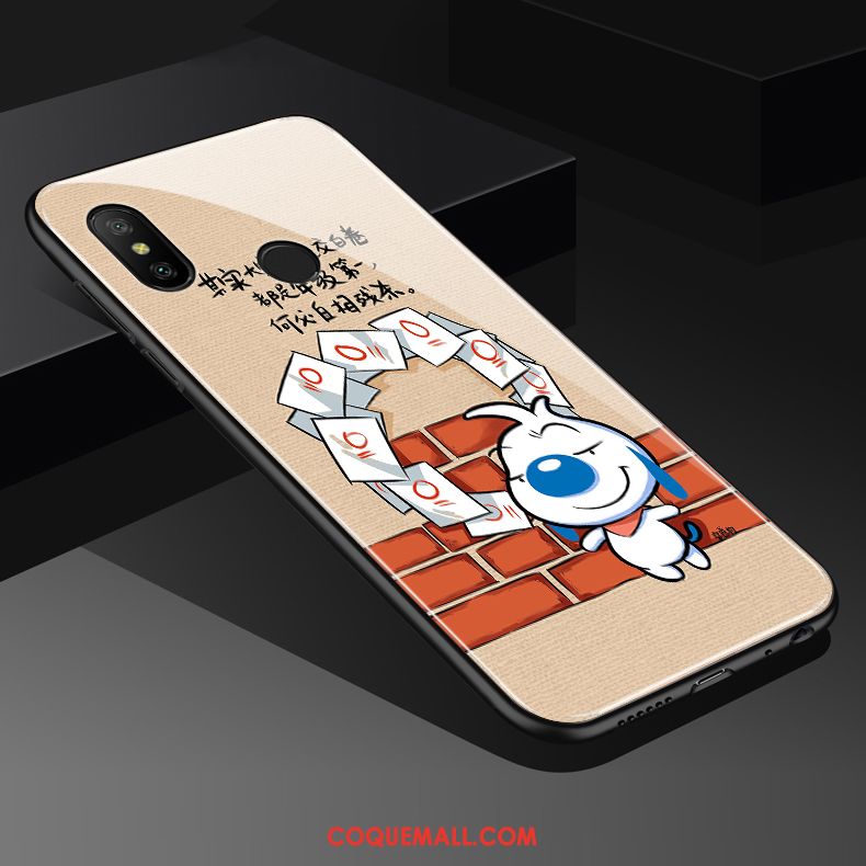 Étui Redmi Note 6 Pro Charmant Dessin Animé Marque De Tendance, Coque Redmi Note 6 Pro Incassable Chiens Beige