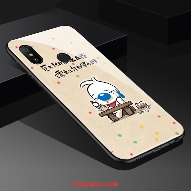 Étui Redmi Note 6 Pro Charmant Dessin Animé Marque De Tendance, Coque Redmi Note 6 Pro Incassable Chiens Beige