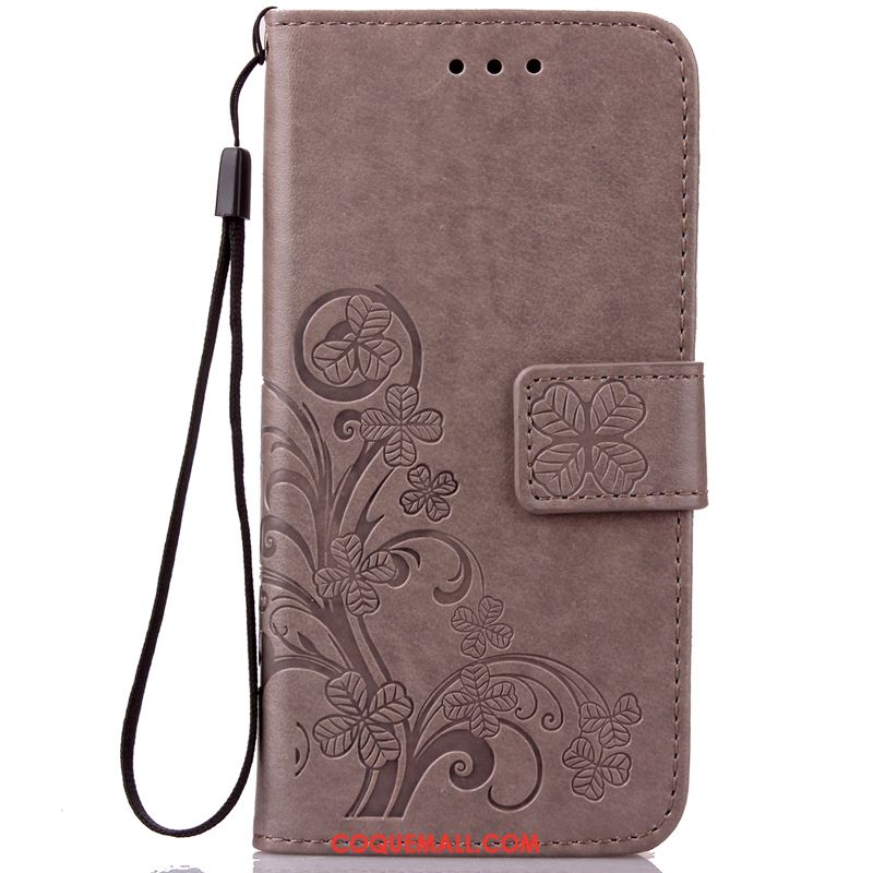 Étui Redmi Note 6 Pro En Cuir Violet Téléphone Portable, Coque Redmi Note 6 Pro Boucle Rouge Beige