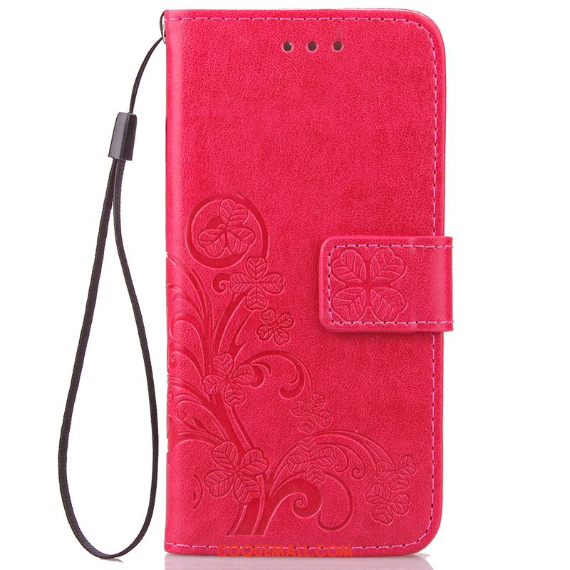 Étui Redmi Note 6 Pro En Cuir Violet Téléphone Portable, Coque Redmi Note 6 Pro Boucle Rouge Beige