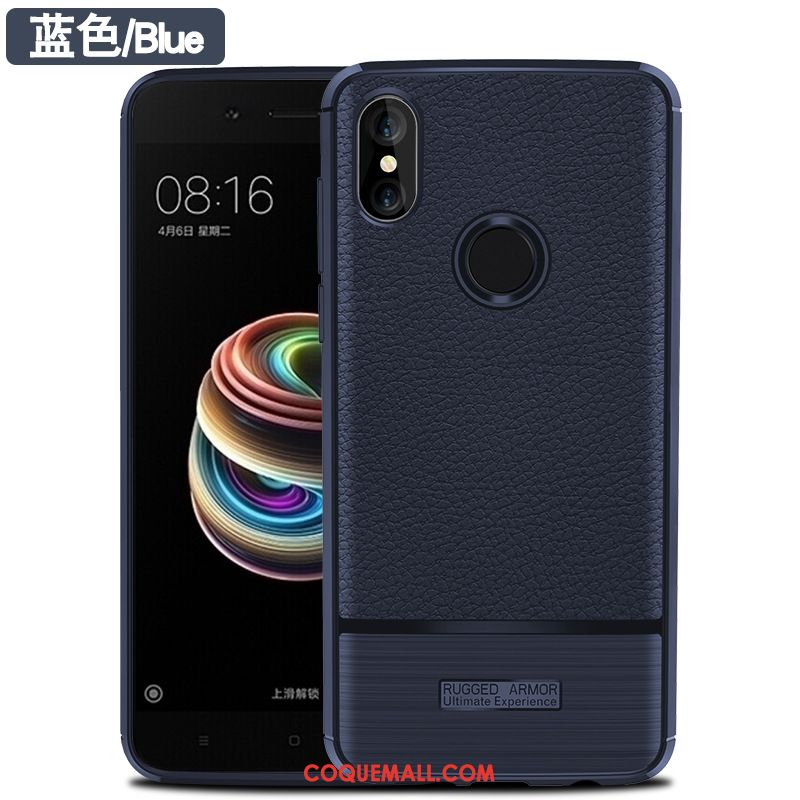 Étui Redmi Note 6 Pro Fluide Doux Rouge Incassable, Coque Redmi Note 6 Pro Personnalité Noir Beige