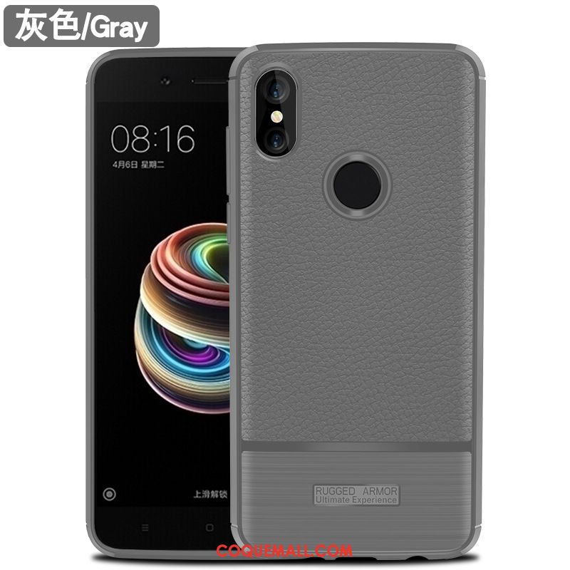 Étui Redmi Note 6 Pro Fluide Doux Rouge Incassable, Coque Redmi Note 6 Pro Personnalité Noir Beige