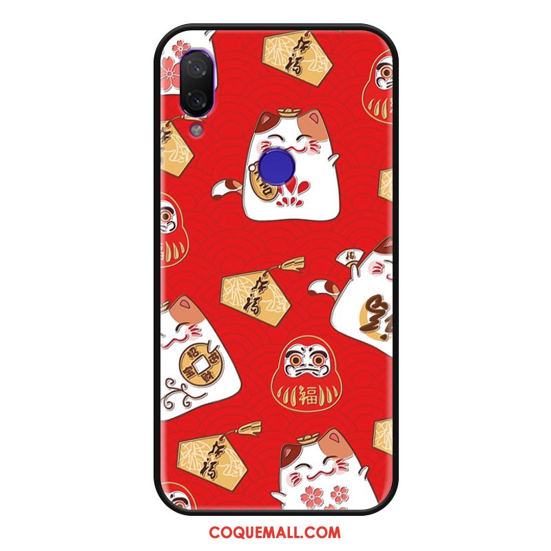 Étui Redmi Note 7 De Fête Dessin Animé Tout Compris, Coque Redmi Note 7 Téléphone Portable Rouge Beige