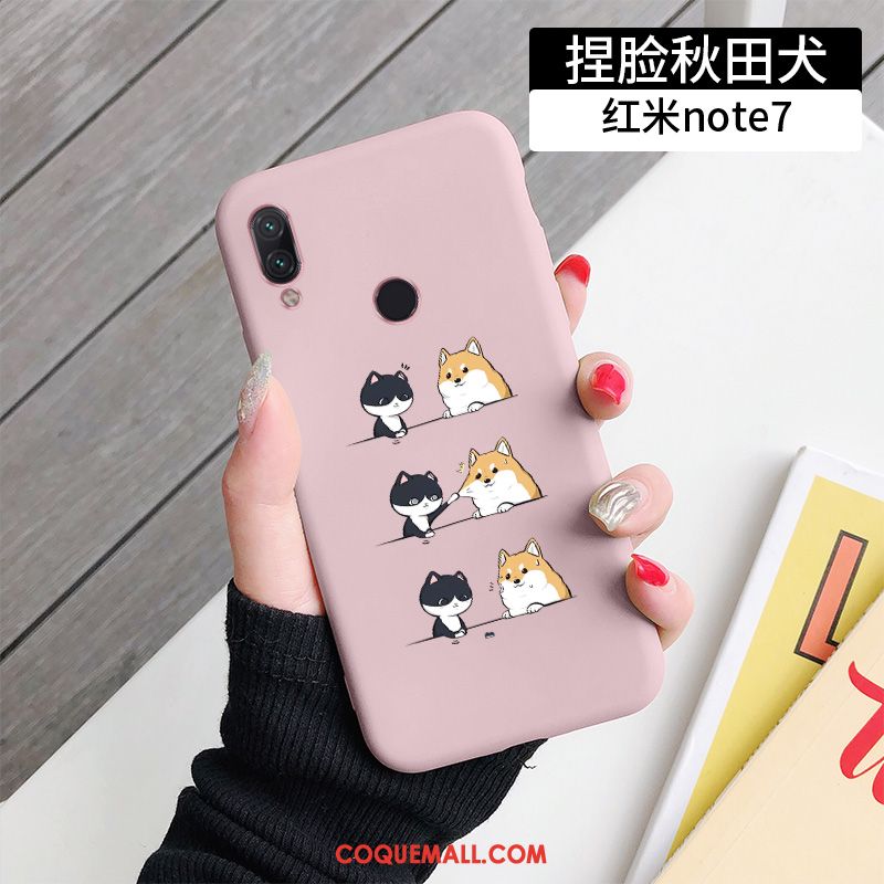 Étui Redmi Note 7 Dessin Animé Incassable Protection, Coque Redmi Note 7 Amoureux Tout Compris Beige