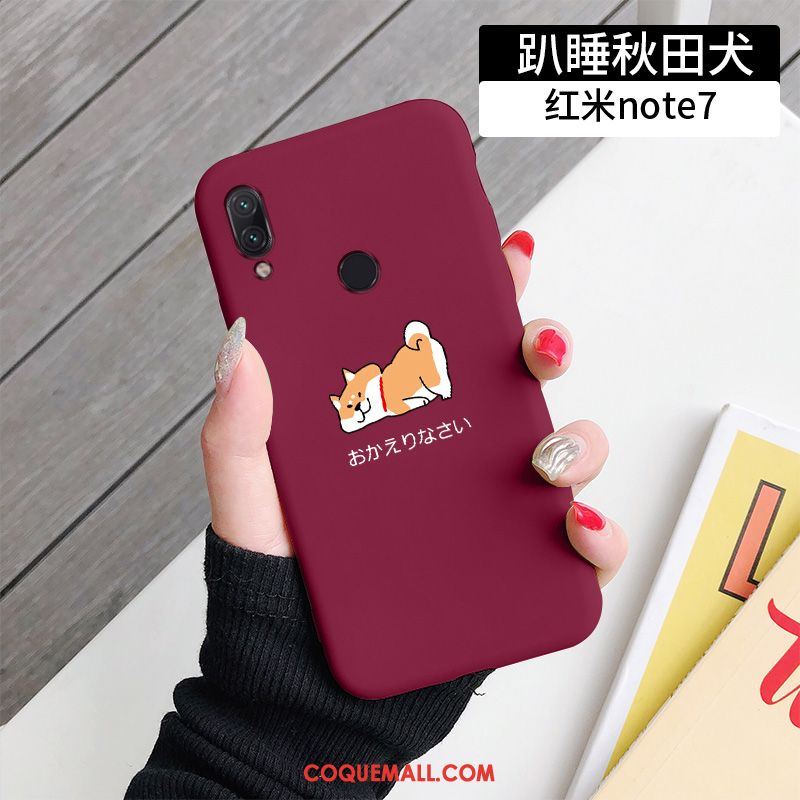 Étui Redmi Note 7 Dessin Animé Incassable Protection, Coque Redmi Note 7 Amoureux Tout Compris Beige