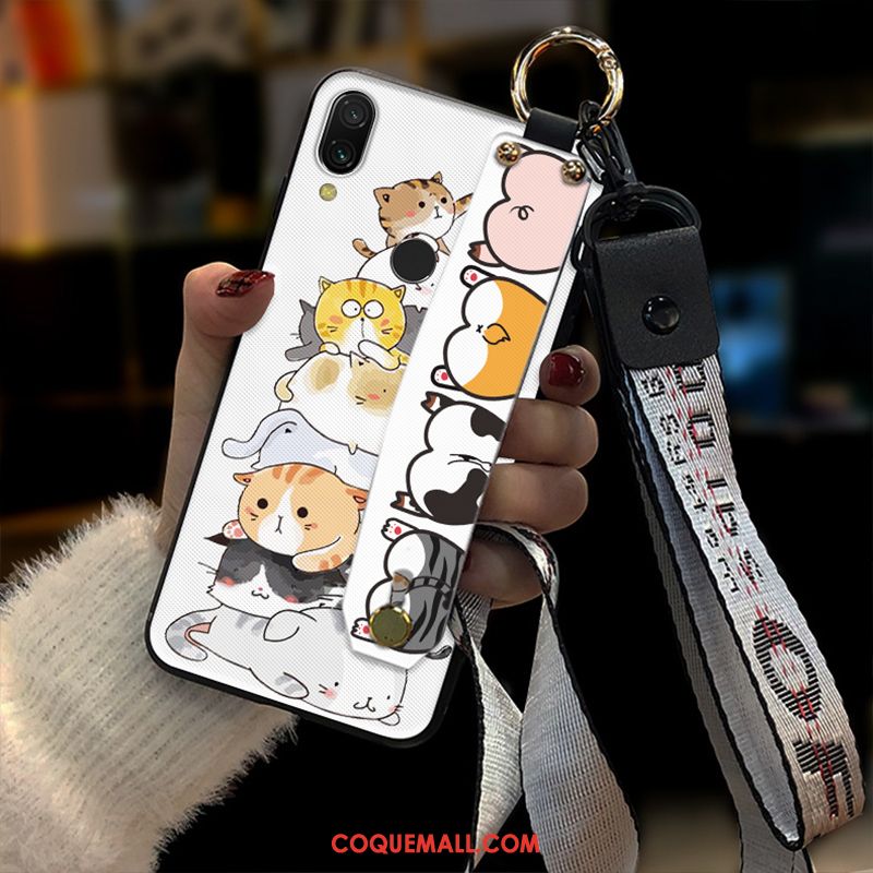 Étui Redmi Note 7 Dessin Animé Marque De Tendance Blanc, Coque Redmi Note 7 Téléphone Portable Protection Beige