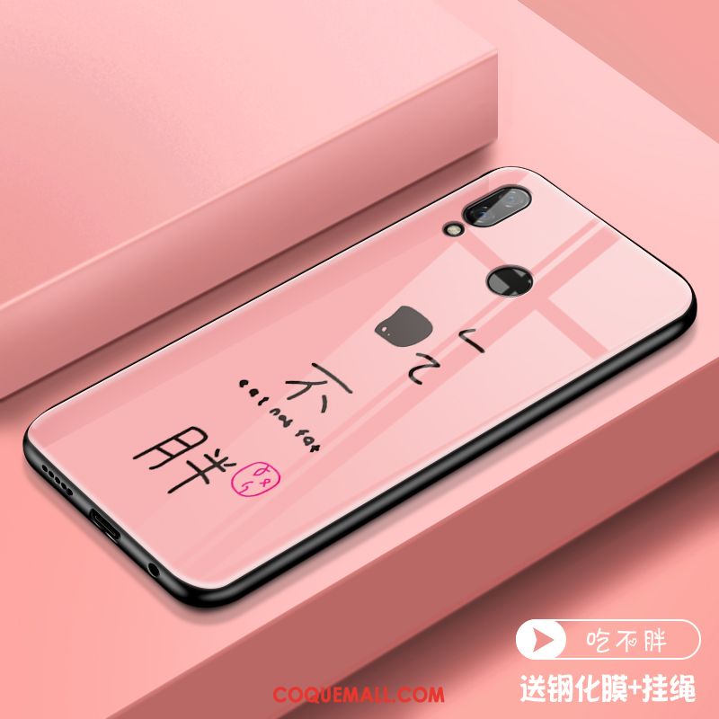 Étui Redmi Note 7 Silicone Marque De Tendance Personnalité, Coque Redmi Note 7 Rose Nouveau Beige