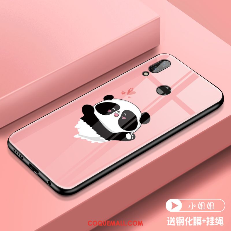 Étui Redmi Note 7 Silicone Marque De Tendance Personnalité, Coque Redmi Note 7 Rose Nouveau Beige