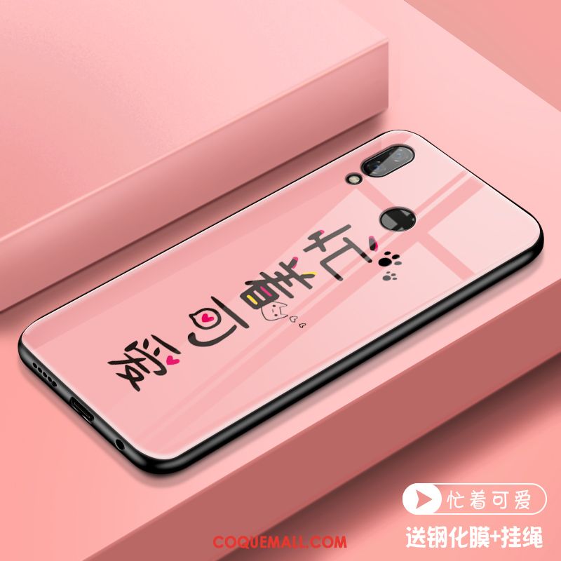 Étui Redmi Note 7 Silicone Marque De Tendance Personnalité, Coque Redmi Note 7 Rose Nouveau Beige