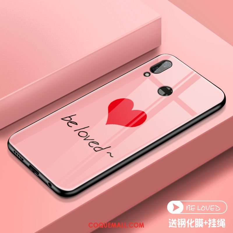 Étui Redmi Note 7 Silicone Marque De Tendance Personnalité, Coque Redmi Note 7 Rose Nouveau Beige