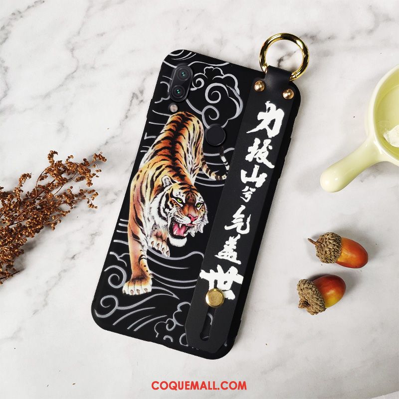 Étui Redmi Note 7 Silicone Tout Compris Incassable, Coque Redmi Note 7 Très Mince Style Chinois Beige