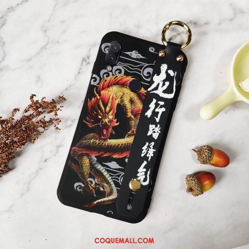 Étui Redmi Note 7 Silicone Tout Compris Incassable, Coque Redmi Note 7 Très Mince Style Chinois Beige