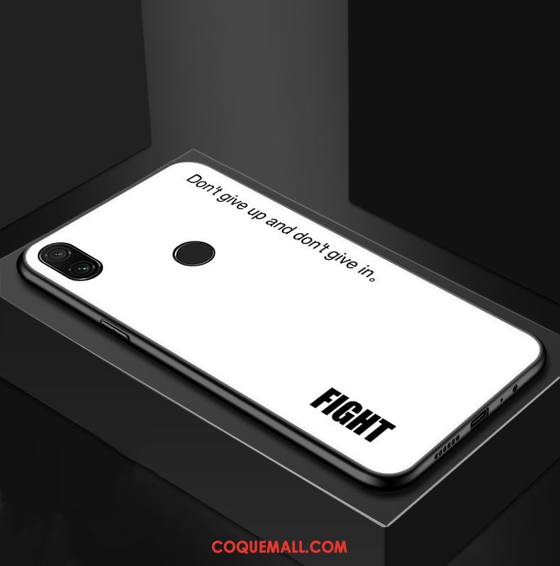 Étui Redmi Note 7 Tempérer Nouveau Créatif, Coque Redmi Note 7 Couleur Unie Verre Beige
