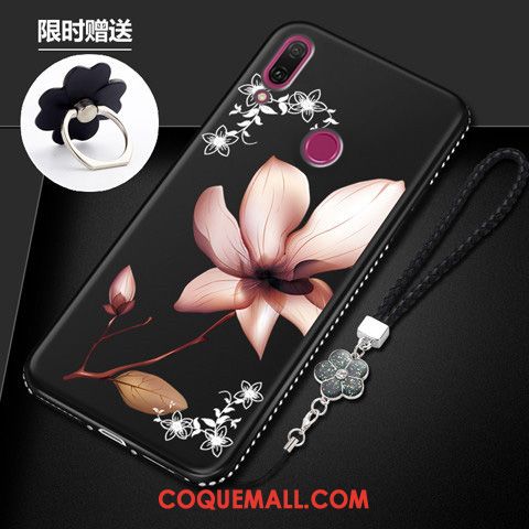 Étui Redmi Note 7 Téléphone Portable Rouge Incassable, Coque Redmi Note 7 Fluide Doux Noir Beige