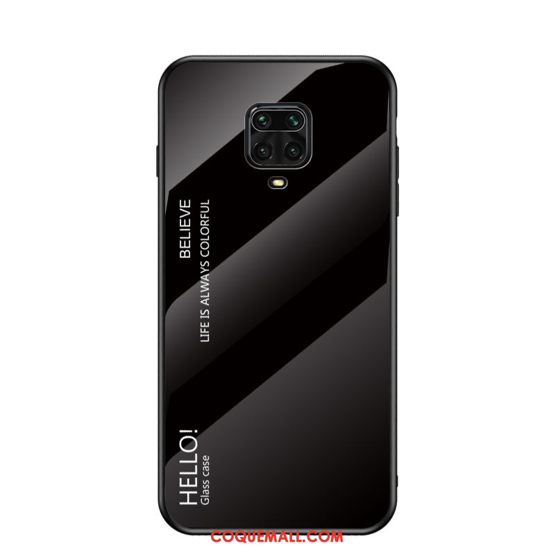 Étui Redmi Note 9 Pro Dégradé Protection Téléphone Portable, Coque Redmi Note 9 Pro Net Rouge Marque De Tendance Beige