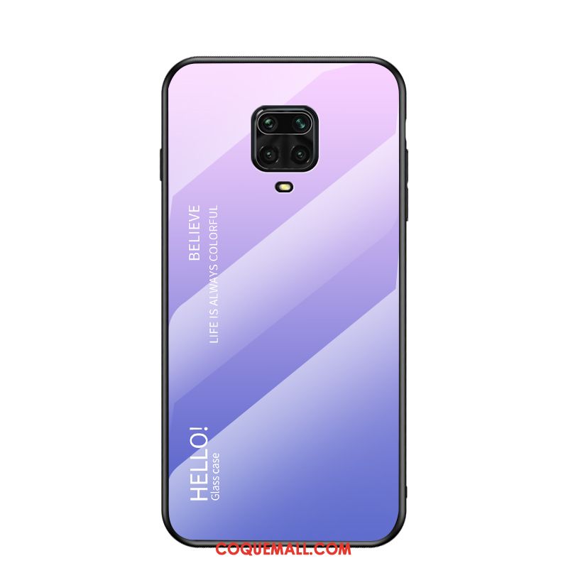 Étui Redmi Note 9 Pro Dégradé Protection Téléphone Portable, Coque Redmi Note 9 Pro Net Rouge Marque De Tendance Beige